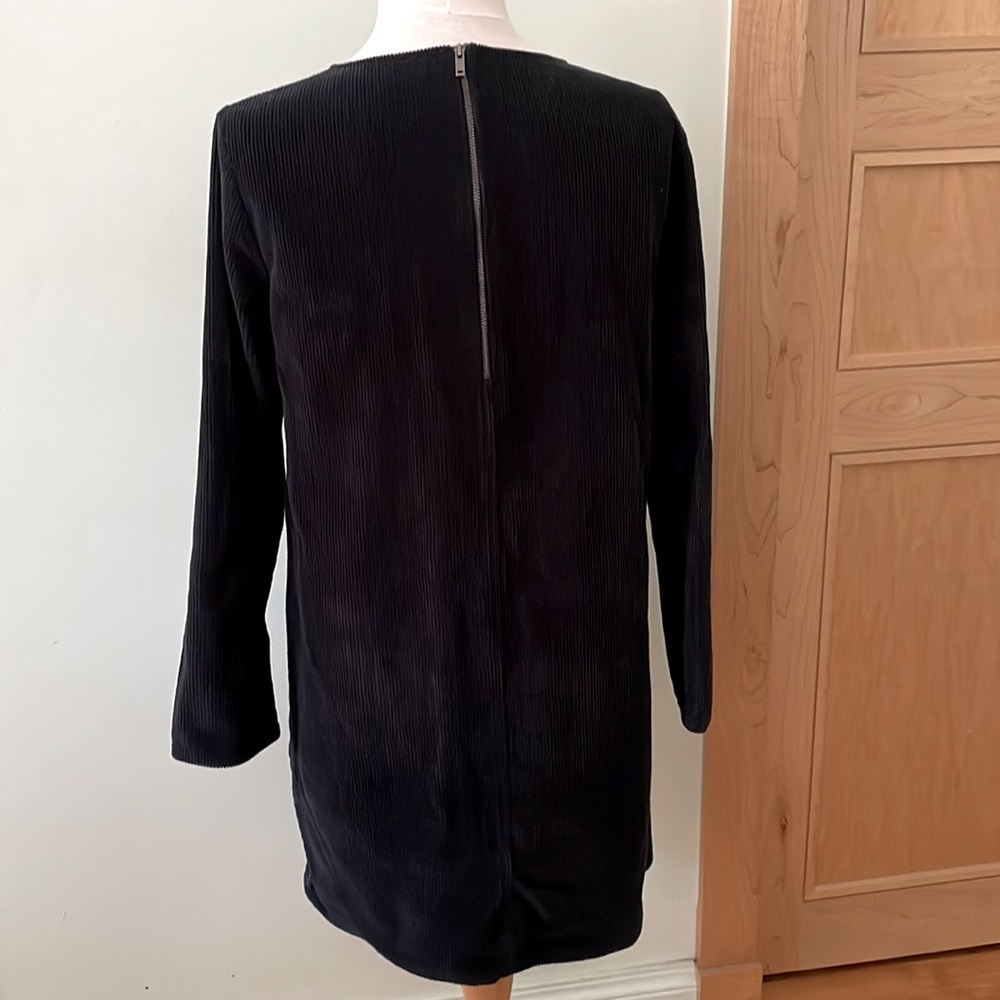 NWOT COS Navy Corduroy Long Sleeve Shift Mod Mini Dress, Size 8 - Picture 12 of 16
